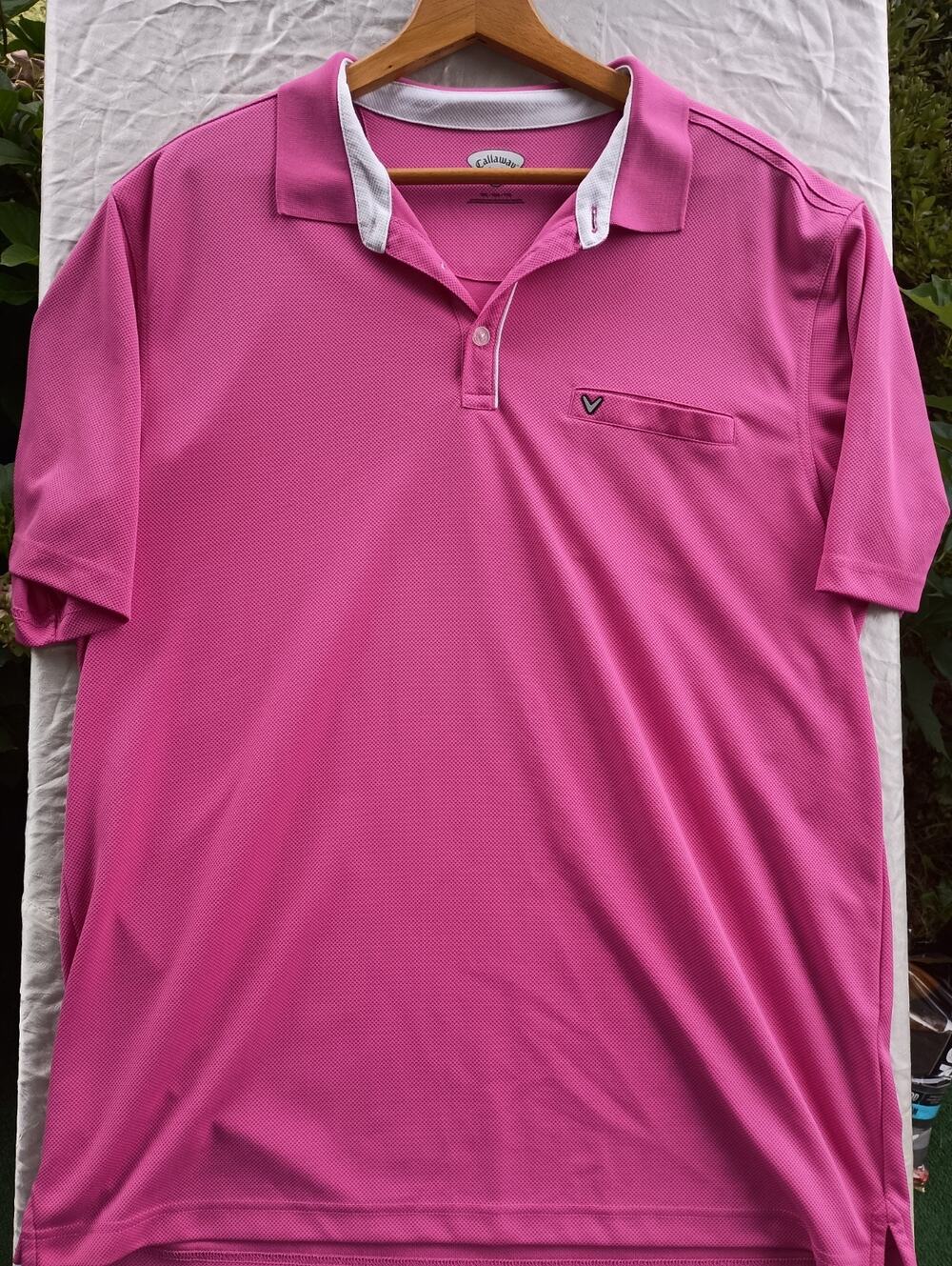 Callaway Mens Pink Golf Polo Shirt Performance Size 2XL Opt Dri